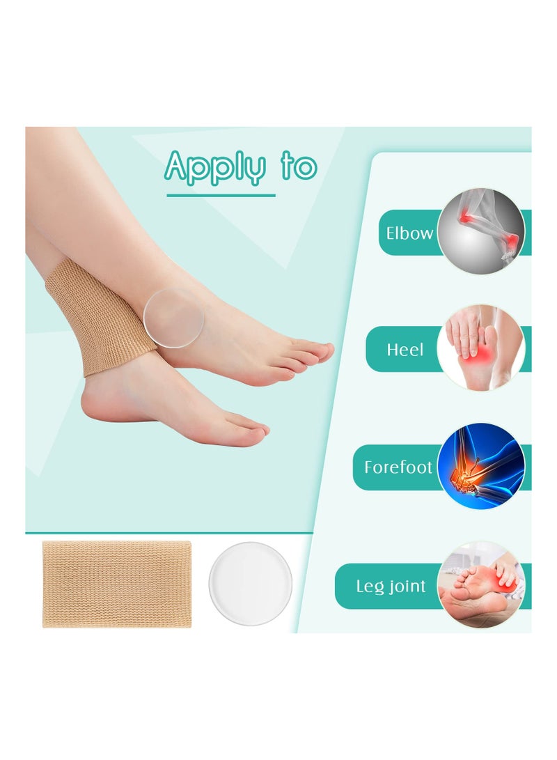 SYOSI Cross Ankle Gel Sleeve Padded Skate Socks Ankle Protector Gel Sleeve Socks Gel Pads Ankle Support Brace Pad Skateboard Accessories for Skating Riding Ski Ankle Protection Foot Support Socks 4 Pieces - Image 3