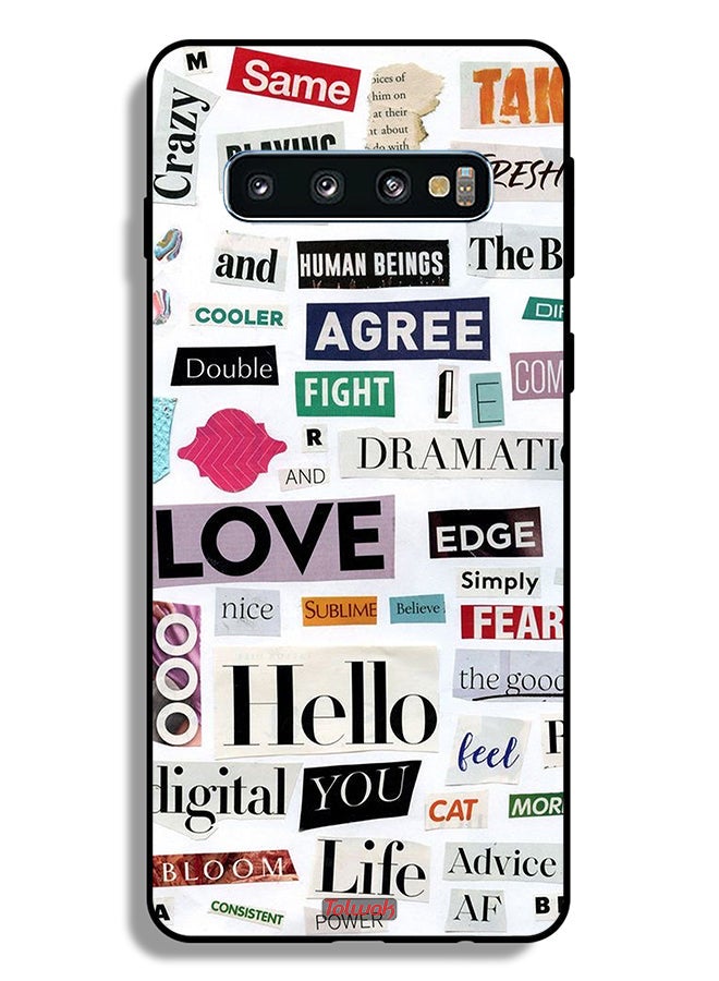 Tolwak Samsung Galaxy S10 Plus Protective Case Cover Short Quotes Stickers - Image 2