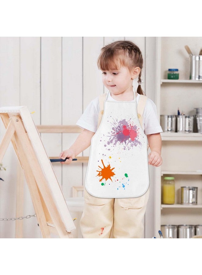 KUUQA أرواب فنية للأطفال من كوكوا - عبوة 24 قطعة بيضاء لأرواب الرسم للأطفال، أرواب فنية لمستلزمات الحرف والمطبخ والفصول الدراسية واحتفالات الرسم - Image 3