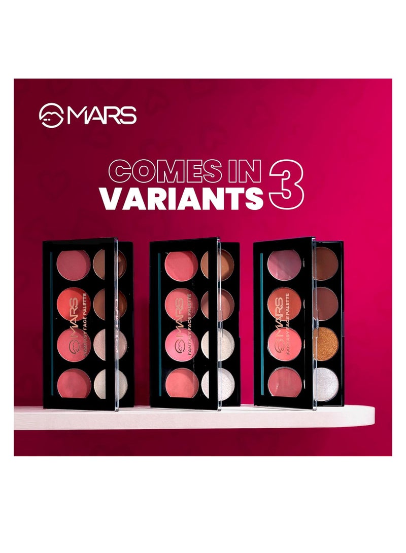 MARS Fantasy Face Palette for Makeup with Blushes  Shimmer Highlighters and Bronzer Highly Pigmented and Long Lasting   ALL IN 1 Face Makeup Kit  20g  Shade 01 - Image 3