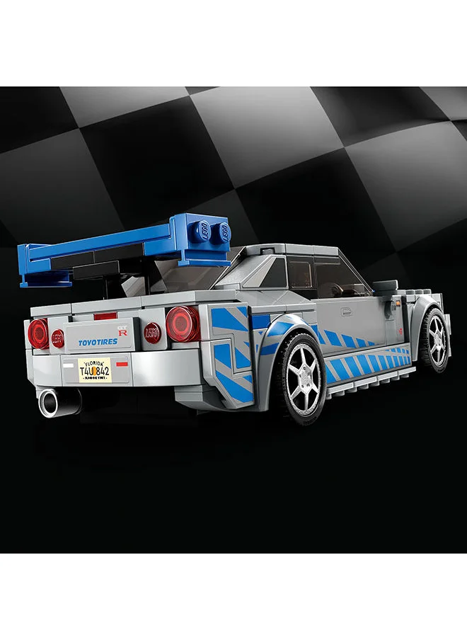 LEGO Speed Champions 2 Fast 2 Furious Nissan Skyline Gt-R (R34) Building Toy Set; Collectible Racing Car Gift For Kids Aged 9+ And Car And Film Fans; Includes A Brian O’Conner Minifigure (319 Pieces) 76917