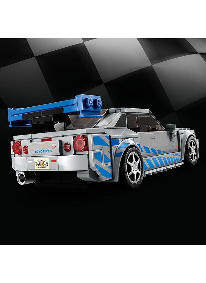LEGO - Speed Champions 2 Fast 2 Furious Nissan Skyline Gt-R (R34) Building Toy Set; Collectible Racing Car Gift For Kids Aged 9+ And Car And Film Fans; Includes A Brian O’Conner Minifigure (319 Pieces) 76917 - Image 1