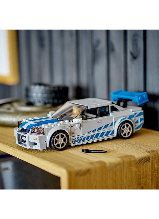 LEGO - Speed Champions 2 Fast 2 Furious Nissan Skyline Gt-R (R34) Building Toy Set; Collectible Racing Car Gift For Kids Aged 9+ And Car And Film Fans; Includes A Brian O’Conner Minifigure (319 Pieces) 76917 - Image 1
