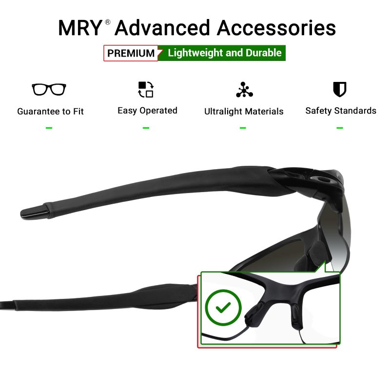 Mryok Mryok Replacement Earsocks Nosepieces Kits for Oakley Flak 2.0/2.0 XL - Black  - Image 4