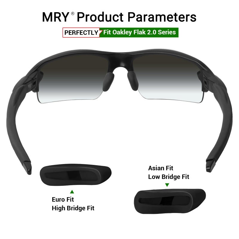 Mryok Mryok Replacement Earsocks Nosepieces Kits for Oakley Flak 2.0/2.0 XL - Black  - Image 3