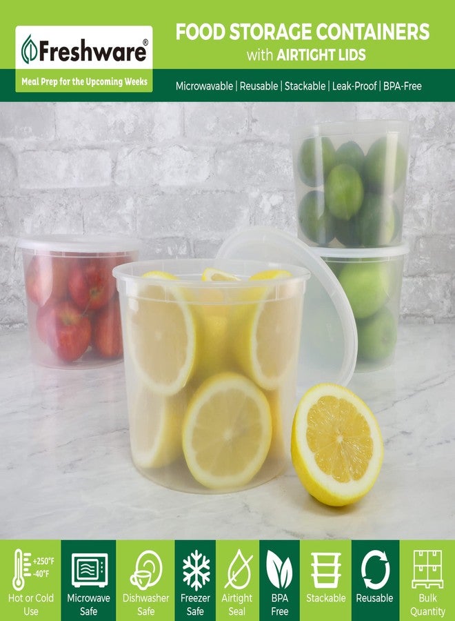 Freshware Plastic Deli Containers 32 oz, 64 ounce, 64 oz, 12-Set - Image 2