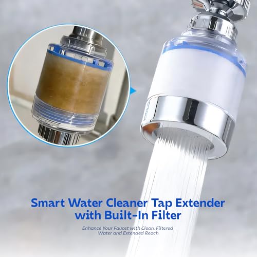 MIORAH Kitchen Tap Extender – 360° Rotating Faucet Extension for Kitchen Sink & Basin | Adjustable Water Flow & Easy Install - Image 2