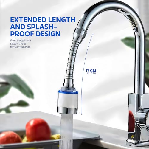 MIORAH Kitchen Tap Extender – 360° Rotating Faucet Extension for Kitchen Sink & Basin | Adjustable Water Flow & Easy Install - Image 4