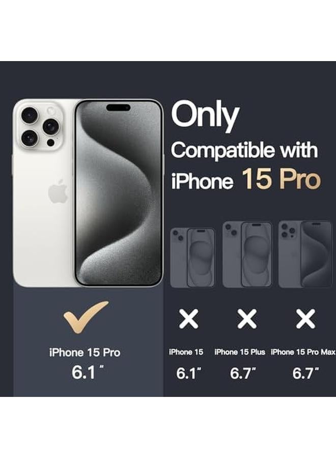 جي تيك جراب لهاتف iPhone 15 Pro مقاس 6.1 بوصة، غطاء خلفي شفاف مقاوم للصدمات غير قابل للاصفرار ومضاد للخدش - Image 2