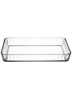 Borcam Borcam Rectangular Glass Baking Tray, 2850 Ml Capacity, 45 Mm Height, 370X240 Mm Diameter - Clear  - Image 1