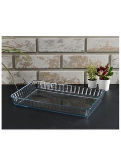 Borcam Borcam Rectangular Glass Baking Tray, 2850 Ml Capacity, 45 Mm Height, 370X240 Mm Diameter - Clear  - Image 5