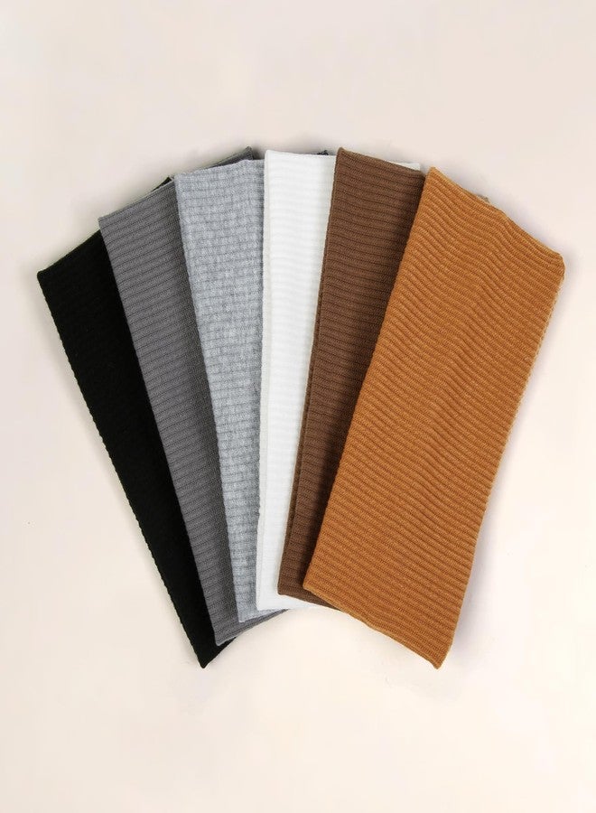 AIBFRID Headbands for Women Non Slip 6Pcs Thick Headbands Fashion Wide Headband Elastic Hairbands for Women's Hair Soft Head Band Workout Yoga Hair Accessories - Image 4