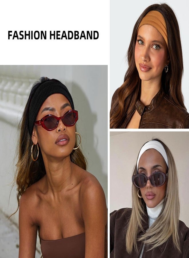 AIBFRID Headbands for Women Non Slip 6Pcs Thick Headbands Fashion Wide Headband Elastic Hairbands for Women's Hair Soft Head Band Workout Yoga Hair Accessories - Image 5