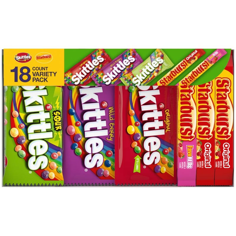 SKITTLES  Starbust Assorted Candy Variety Pack for Holidays Gifts Parties Candy Assortment 3705 oz 18 Count Bulk Box - Image 3