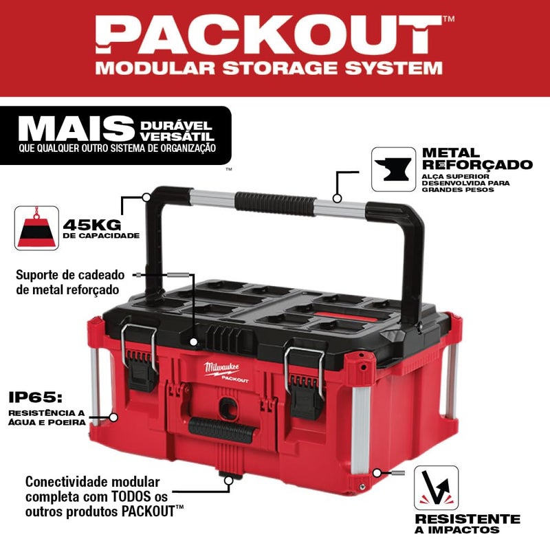 Milwaukee Electric Tool 48-22-8425 Pack out, Large Tool Box, Red - Image 2
