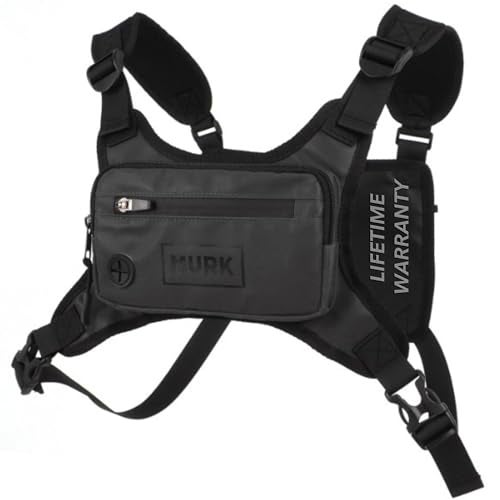 MVRK Water Resistant Chest Pack - Minimalist Running Pack For Workouts, Running Phone Holder With Extra Storage, Lightweight Running Vest, Running Backpack With Reflective Print (Reflective) - Image 1