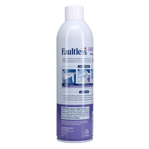 Faultless Lavender Fresh Ironing Spray Starch 567g, Gives Stiff and Crisp Finish, Wrinkle-Free, Dry Cleaner Results at Home, Odor-Neutralizing, Easy Iron Aid, Imported from USA - Image 3