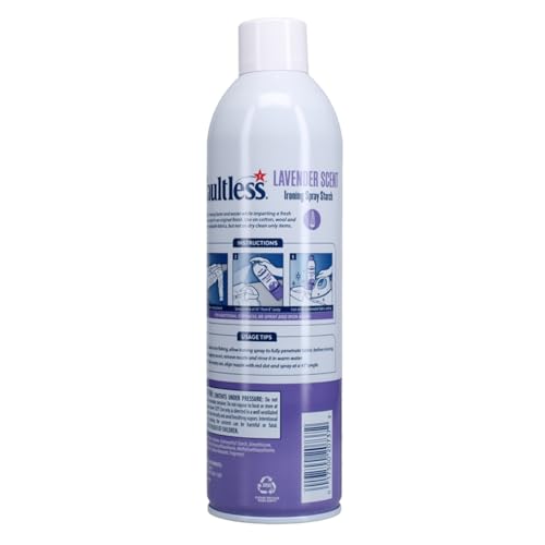 Faultless Lavender Fresh Ironing Spray Starch 567g, Gives Stiff and Crisp Finish, Wrinkle-Free, Dry Cleaner Results at Home, Odor-Neutralizing, Easy Iron Aid, Imported from USA - Image 2