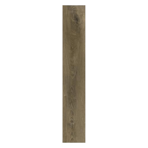 Dureidos Peel and Stick Floor Tile Wood Plank Look, Self-Adheisve Vinyl Flooring Brown, 20-Pack 30 Sq.Ft, Floor Tiles Peel and Stick Waterproof for Bathroom Kitchen RV Renter, 36x6inch - Image 1