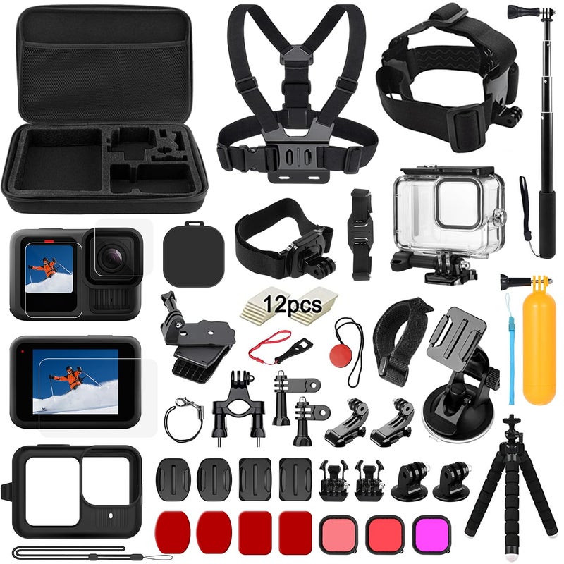 SGIP Accessories for GoPro Hero 13 Black, SGIP Waterproof Protective Cover Housing Bike Mount Selfie Stick, Accessory Set for GoPro Hero 13 - Image 1