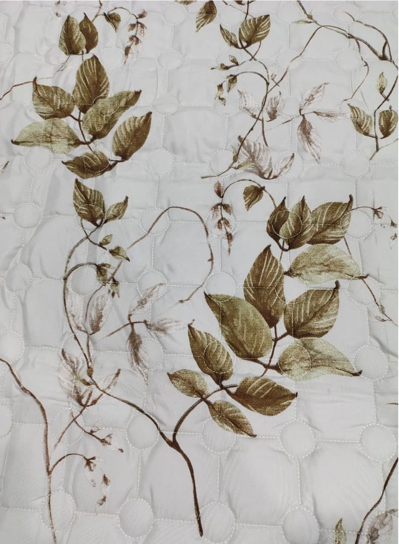 شايني فلاور طقم لحاف مضغوط حشوة قطن مكون من ٤ قطع، مقاس فردي ٢٢٠×١٦٠ سم، مفرش قماش البوليستر ناعم، مناسب لجميع المواسم - Image 4