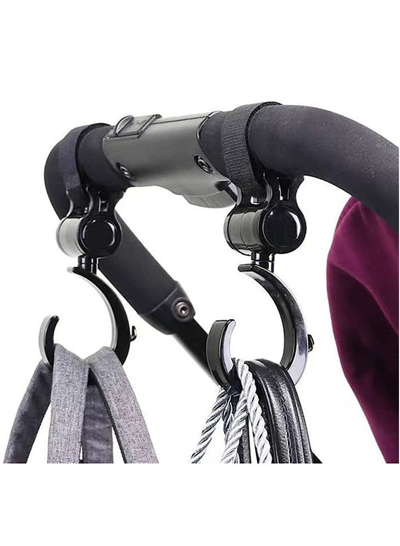 ألاميدا علاقات، مسكات لاكياس لعربة الأطفال, مجموعة من قطعتين، مشابك عربة أطفال لحقيبة الظهر واكياس التسوق - Image 5