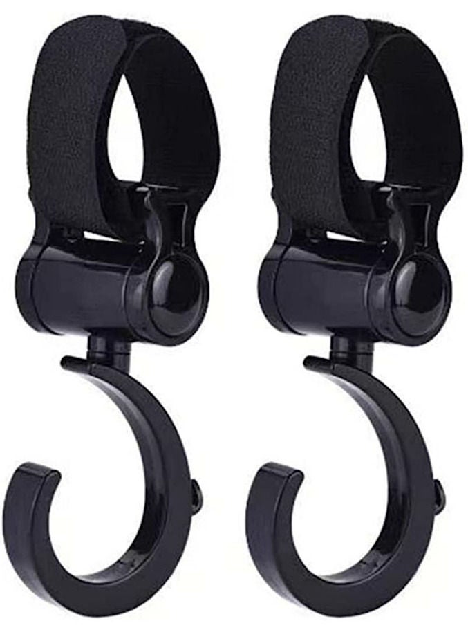 ألاميدا علاقات، مسكات لاكياس لعربة الأطفال, مجموعة من قطعتين، مشابك عربة أطفال لحقيبة الظهر واكياس التسوق - Image 1