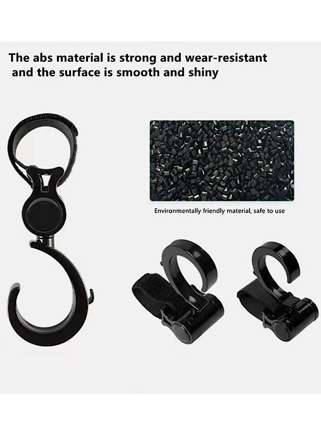 ألاميدا علاقات، مسكات لاكياس لعربة الأطفال, مجموعة من قطعتين، مشابك عربة أطفال لحقيبة الظهر واكياس التسوق - Image 2