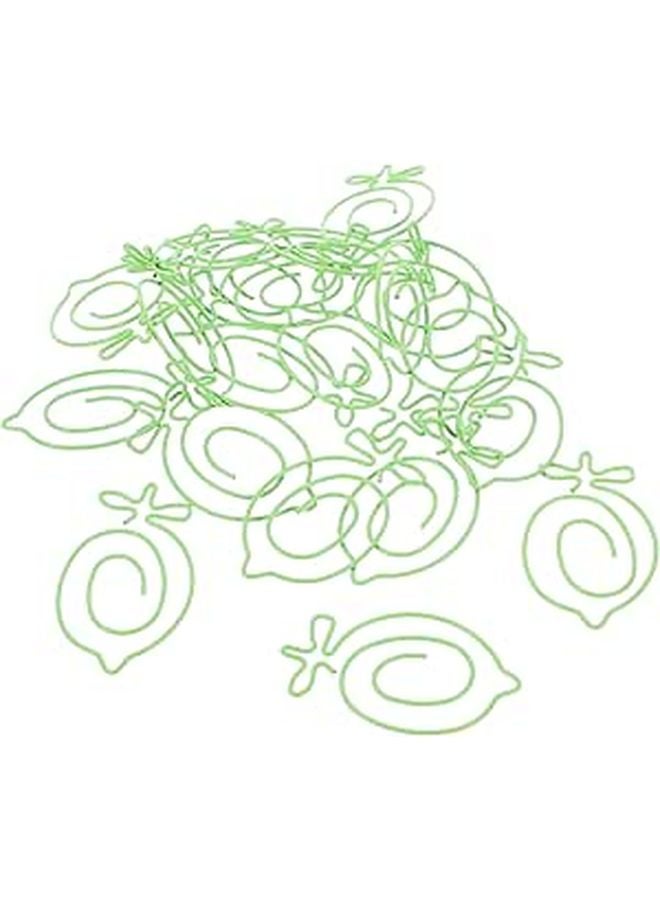 Green Lemon 20 Pcs Creative Metal Cartoon Paper Clips Multifunctional Bookmark For Office School Home Organization - Image 1