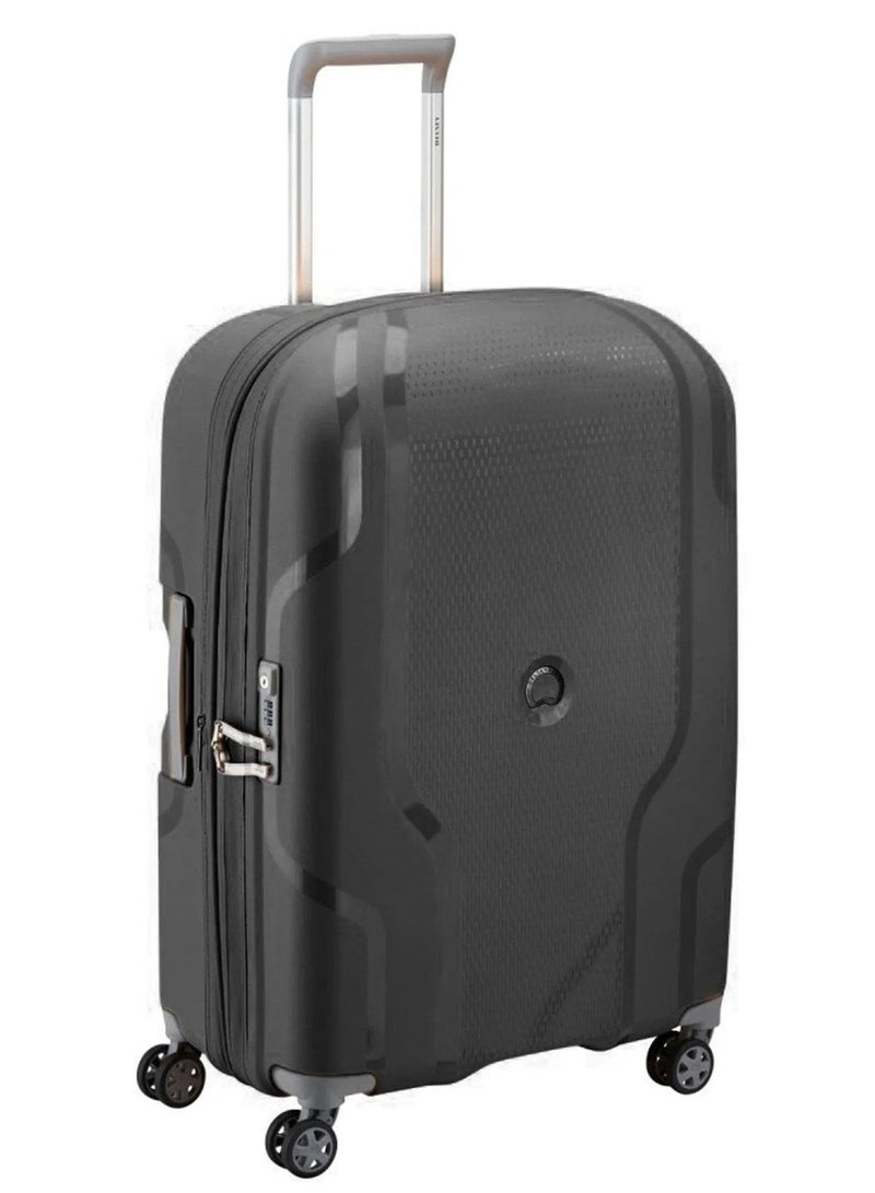 Clavel 83cm Hardcase 4 Double Wheel Expandable Check-In Luggage Trolley Black