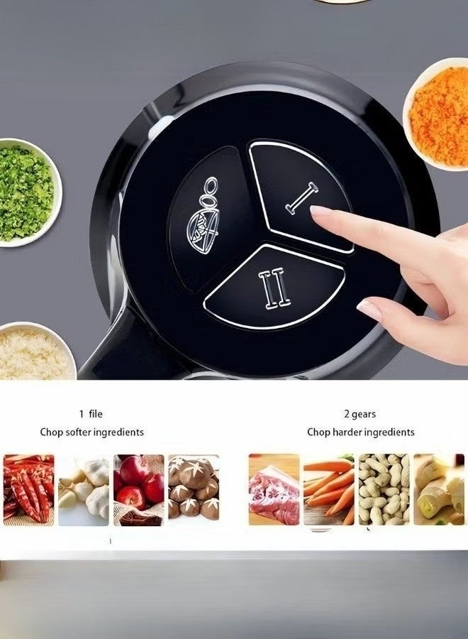 Multi-Purpose Electric Meat And Vegetable Grinder, 850W Power, Large 3L Stainless Steel Bowl, Two-Speed Control, Four Sharp Blades, Secure Lock Safety Design – Perfect For Mincing Meat, Chopping Vegetables, Fruits, Nuts, And Preparing Sauces - Image 4