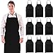 White Classic White Classic Wealuxe 12-Pack Professional Bib Aprons | No Pocket | 32x28 Inch | Black | Set of 12  - Image 2
