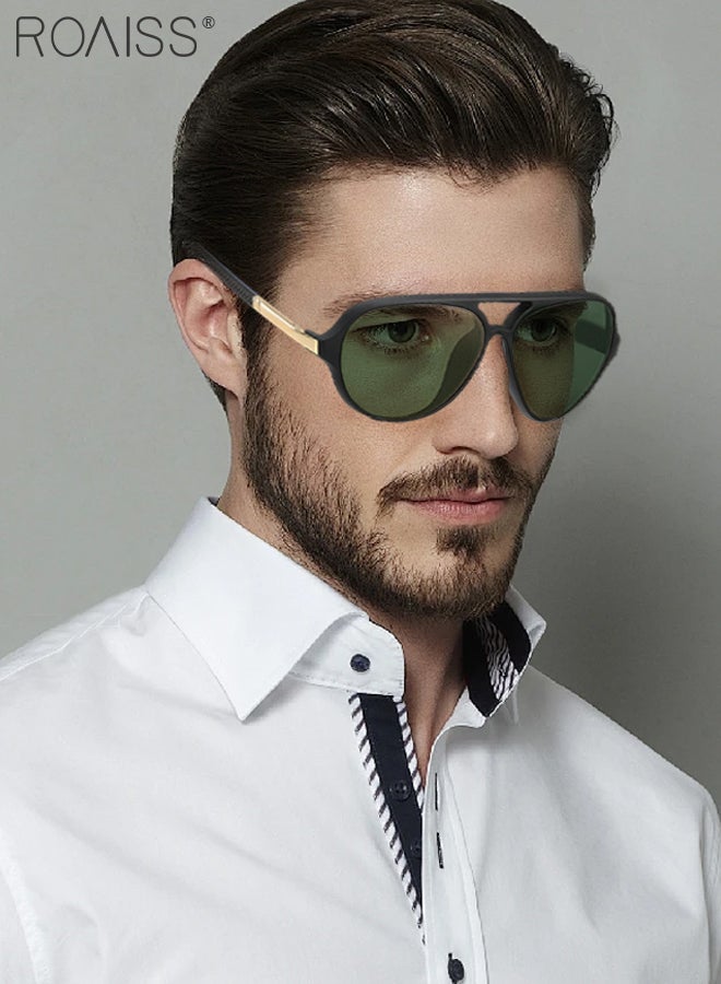roaiss Polarized Aviator Sunglasses for Men Women, UV400 Protection Sun Glasses with Elastic TR90 temples, Fashion Anti-Glare Sun Shades for Driving, Fishing, Traveling, 60mm - Image 1
