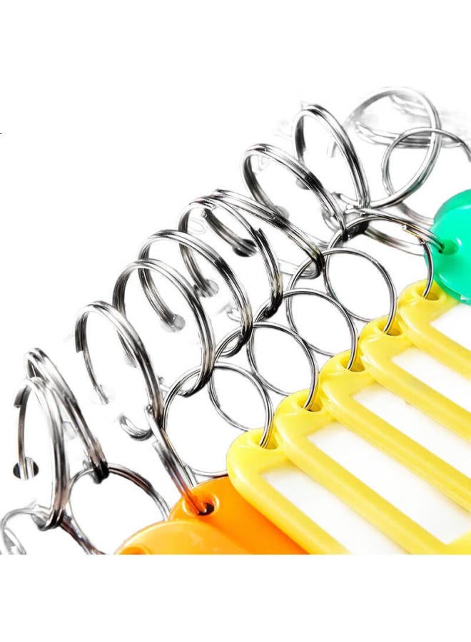 Dsb (Disbi) Yellow Key Ring With 18 Slots + 23 Marker Cards, Key Organizer, Key Holder, Key Tag, Key Chain, Thickened Stainless Steel, Markable, Categorized Storage And Management - Image 3