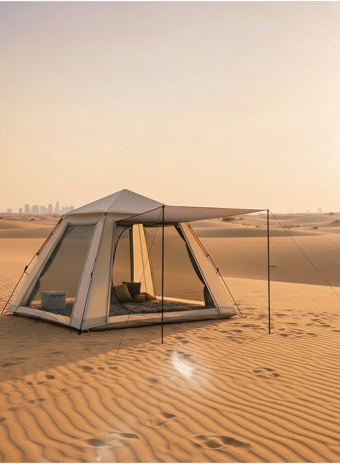 Outdoor Easy Pop-Up Camping Tent 3,4 Person – Portable Waterproof Shelter with Carry Bag, Instant Setup  Beach & Hiking Tent for Family Outdoor Adventures (210*210*140 cm) - Image 1