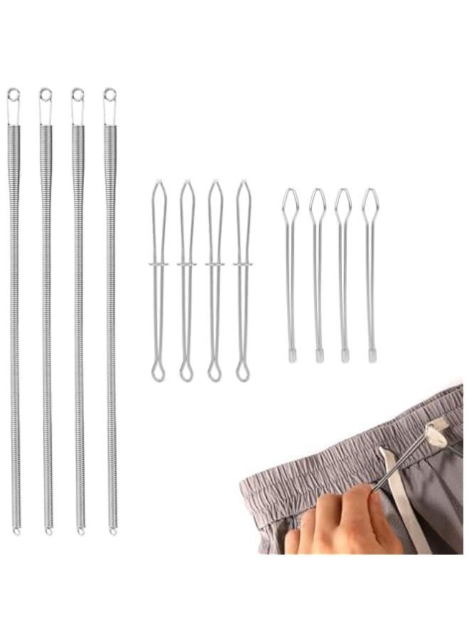 Arabest 12pcs Rope Threader, 3 Designs DIY Rope Threader Clips Spring Drawstring Puller Tools Bodkin Easy Elastic Band Insertion Loop Turner Sewing Tool for Hoodies Sweatpants Jackets Pants - Image 1
