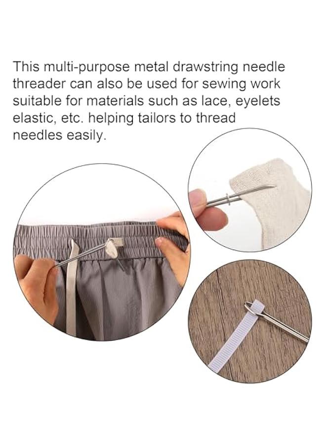 Arabest 12pcs Rope Threader, 3 Designs DIY Rope Threader Clips Spring Drawstring Puller Tools Bodkin Easy Elastic Band Insertion Loop Turner Sewing Tool for Hoodies Sweatpants Jackets Pants - Image 3