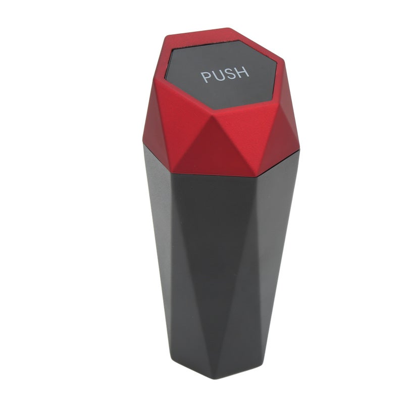 Car Trash Can Compact Diamond Cup Holder Bin - Easy Pop Up Lid Mini Trash Bin for Car Home Office - Image 5