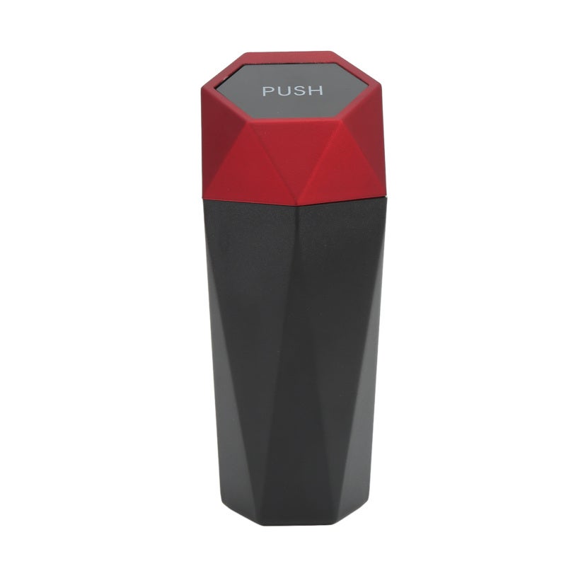 Car Trash Can Compact Diamond Cup Holder Bin - Easy Pop Up Lid Mini Trash Bin for Car Home Office - Image 4
