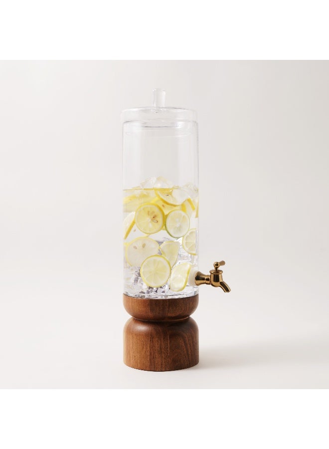 La Mesa Glass Beverage Dispenser With Acacia Wood Base 4.3 L - Image 1