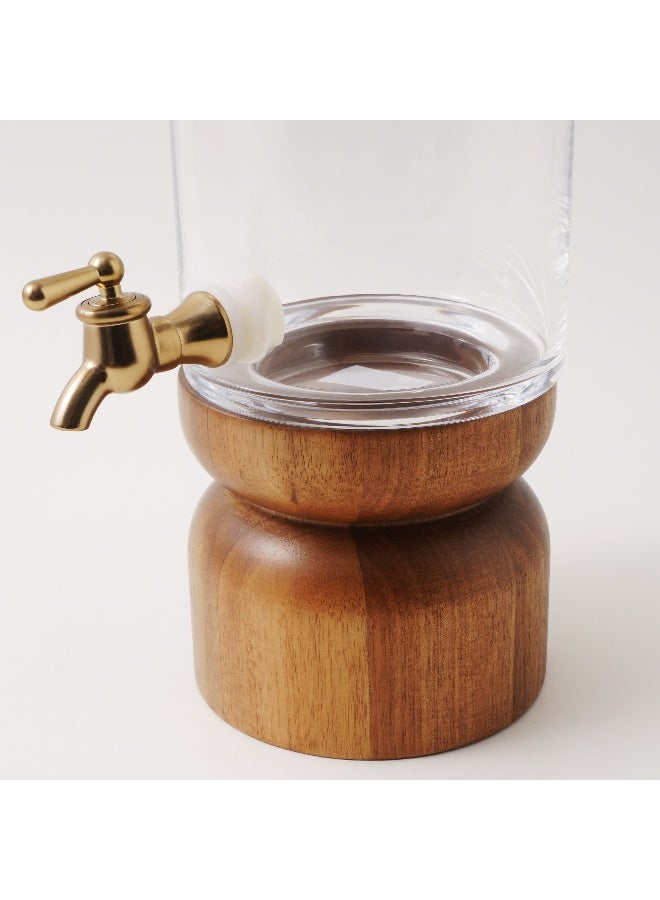 La Mesa Glass Beverage Dispenser With Acacia Wood Base 4.3 L - Image 4