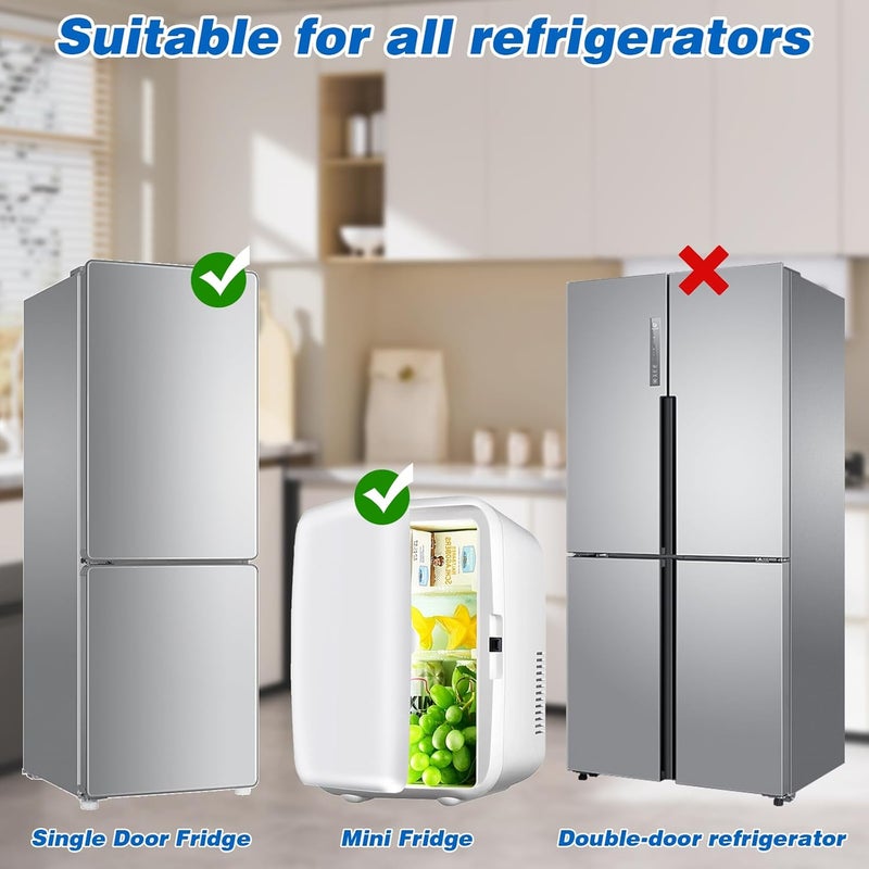 Bremorou 2 Pack Freezer Door Latches Refrigerator Lock Freezer Lock for Upright Freezer Refrigerator Fridge Freezer Door Lock Proof Refrigerator Lock Baby Safety Fridge Door Latch Locks White - Image 5