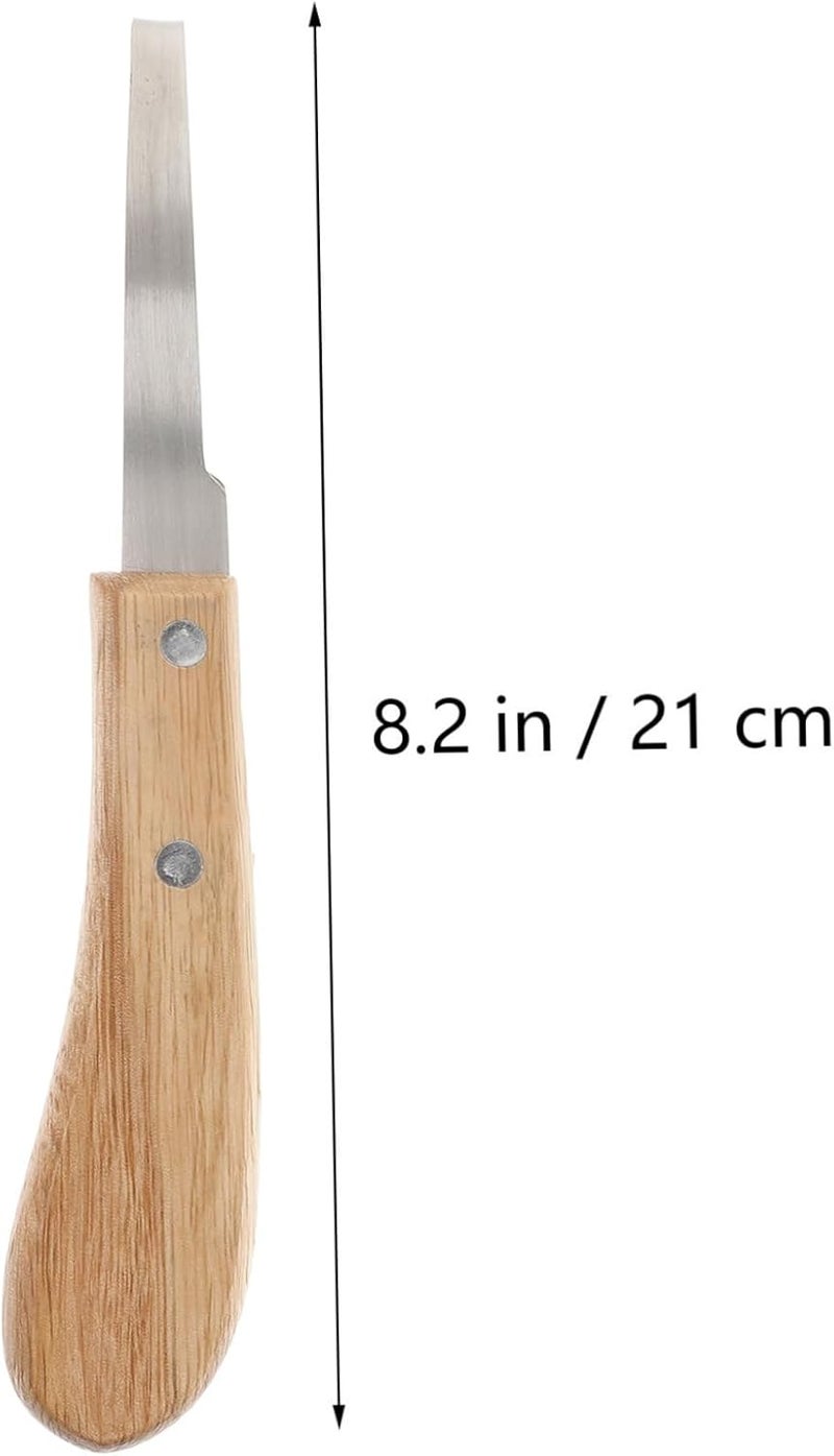 2pcs Stainless Steel Horseshoe Repairing Cutters with Wooden Handles Horse Hoof Trimmers for Cattle and Equine Hoof Care Portable Khaki Farrier Tools - Image 2