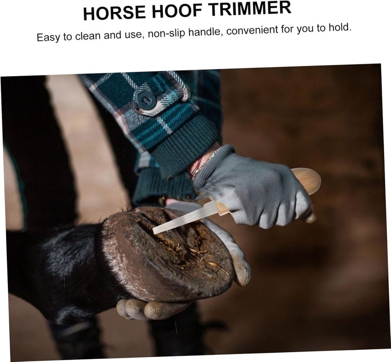 2pcs Stainless Steel Horseshoe Repairing Cutters with Wooden Handles Horse Hoof Trimmers for Cattle and Equine Hoof Care Portable Khaki Farrier Tools - Image 5