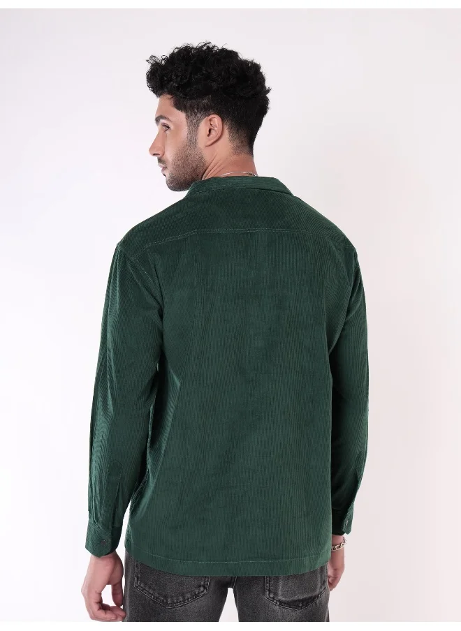 بيونغ Bottle Green  Shacket for Men