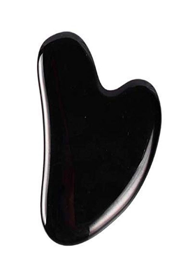 Getmecraft Black Obsidian Gua Sha Massage Tool, Natural Jade Guasha Tool for Face and Body Skin Massage. Gua Sha Set for SPA Acupuncture Therapy, Trigger Point Treatment. - Image 3