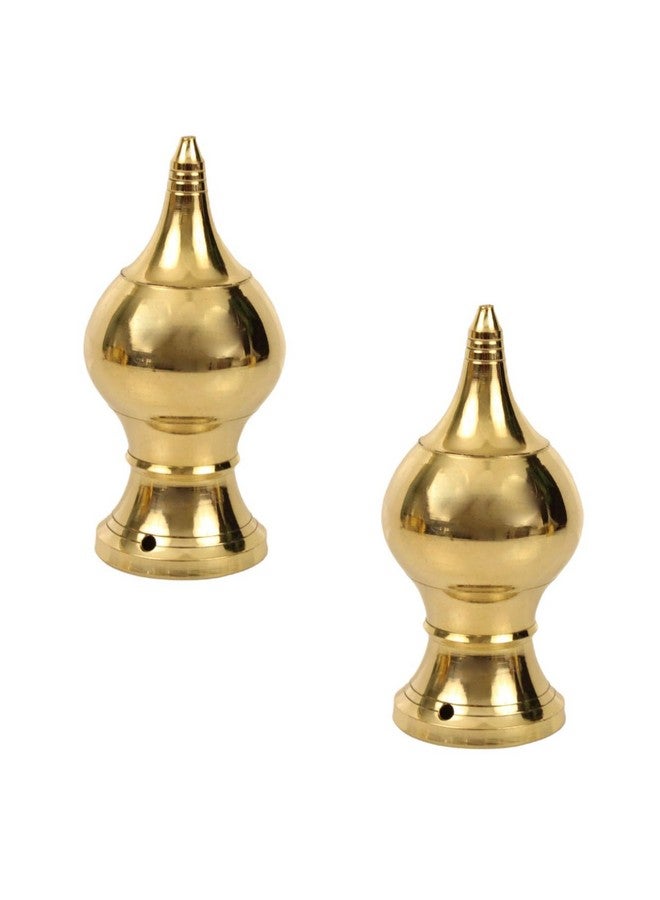 Putrika Putrika Traditional Handcrafted Brass Temple Top Kalash | Gopuram kalasam | Thazhikakkudam | Kumbham | Purnakumbha- Home Temple kalasam[Weight: 115gm] (4.5cm*10.5cm)- Mugali Kalas (2) - Image 1