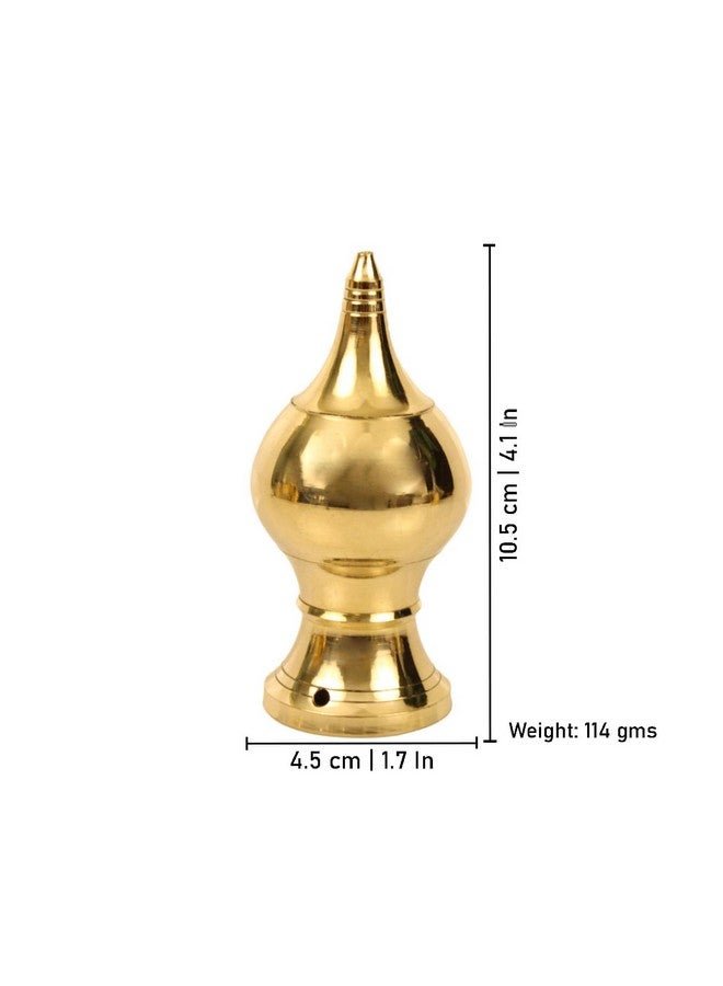 Putrika Putrika Traditional Handcrafted Brass Temple Top Kalash | Gopuram kalasam | Thazhikakkudam | Kumbham | Purnakumbha- Home Temple kalasam[Weight: 115gm] (4.5cm*10.5cm)- Mugali Kalas (2) - Image 4