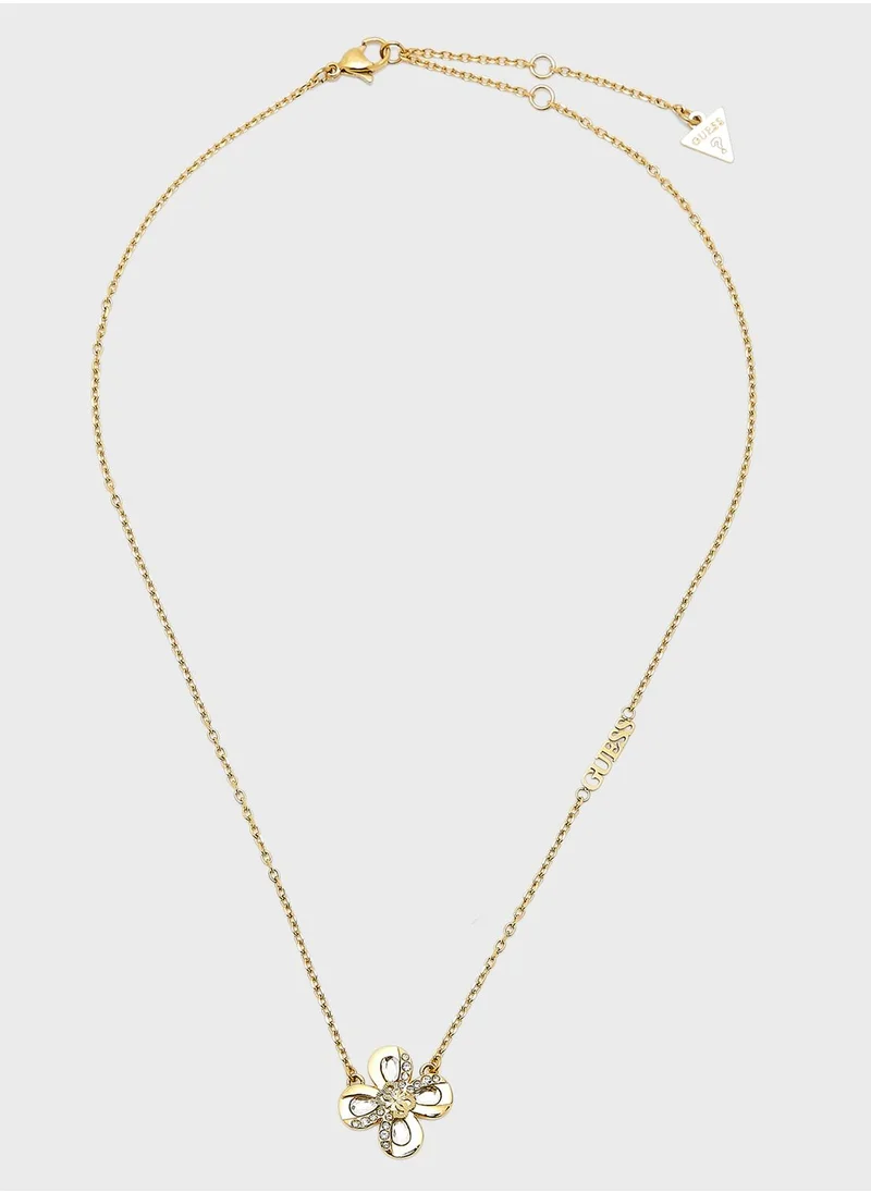 GUESS Flower Charm Necklace