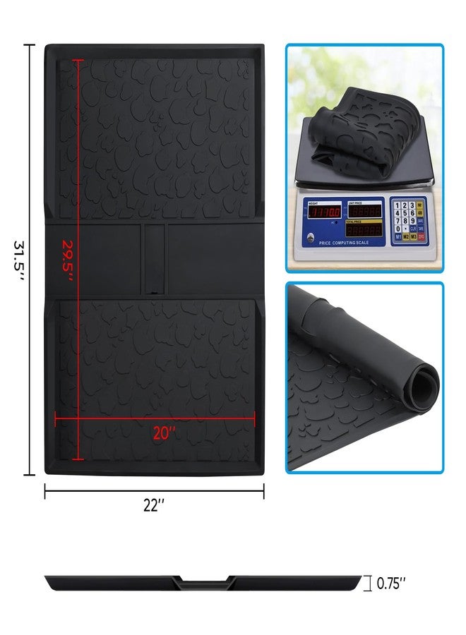 Myvikcar All Weather Mat for Wrangler Deluxe 4 Seater Stroller Wagon,Myvikcar Insert Floor Protect Pad 31.5x22'' (Black) - Image 2